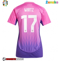 Ženske Nogometnih dresov Nemčija Florian Wirtz #17 Gostujoči EP 2024 Kratki rokavi